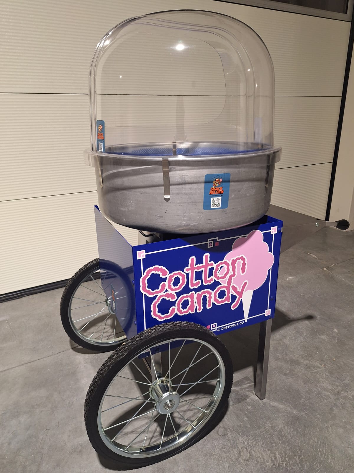 Professionele Suikerspinmachine op kar huren @ Snackhelden