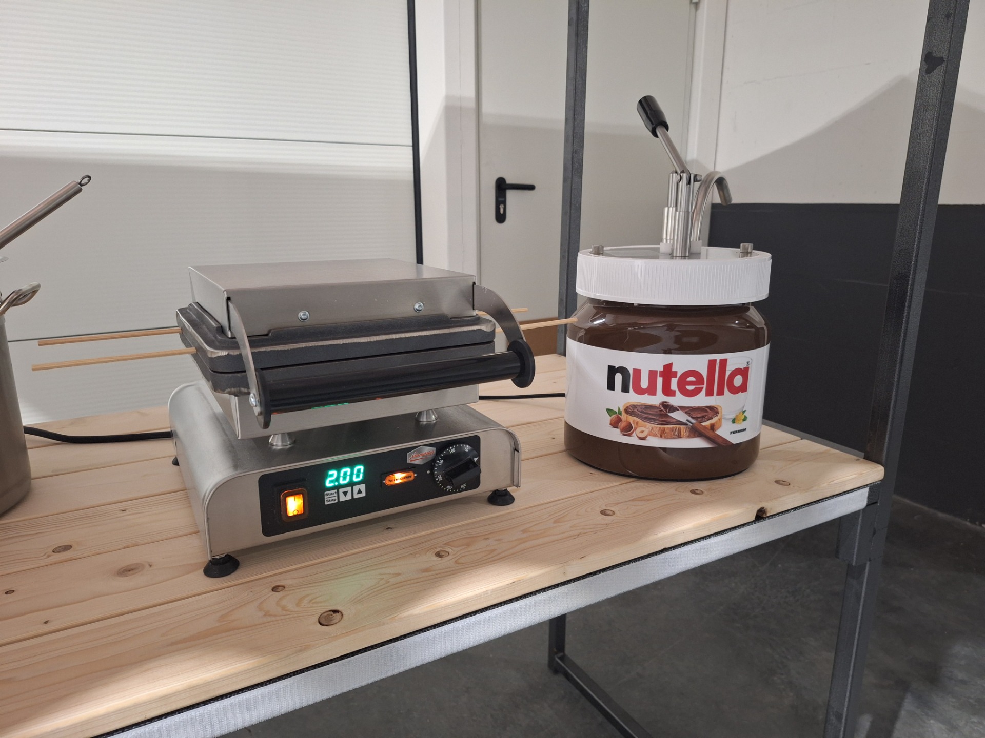 Lollywafelmachine + Nutella hot dispenser